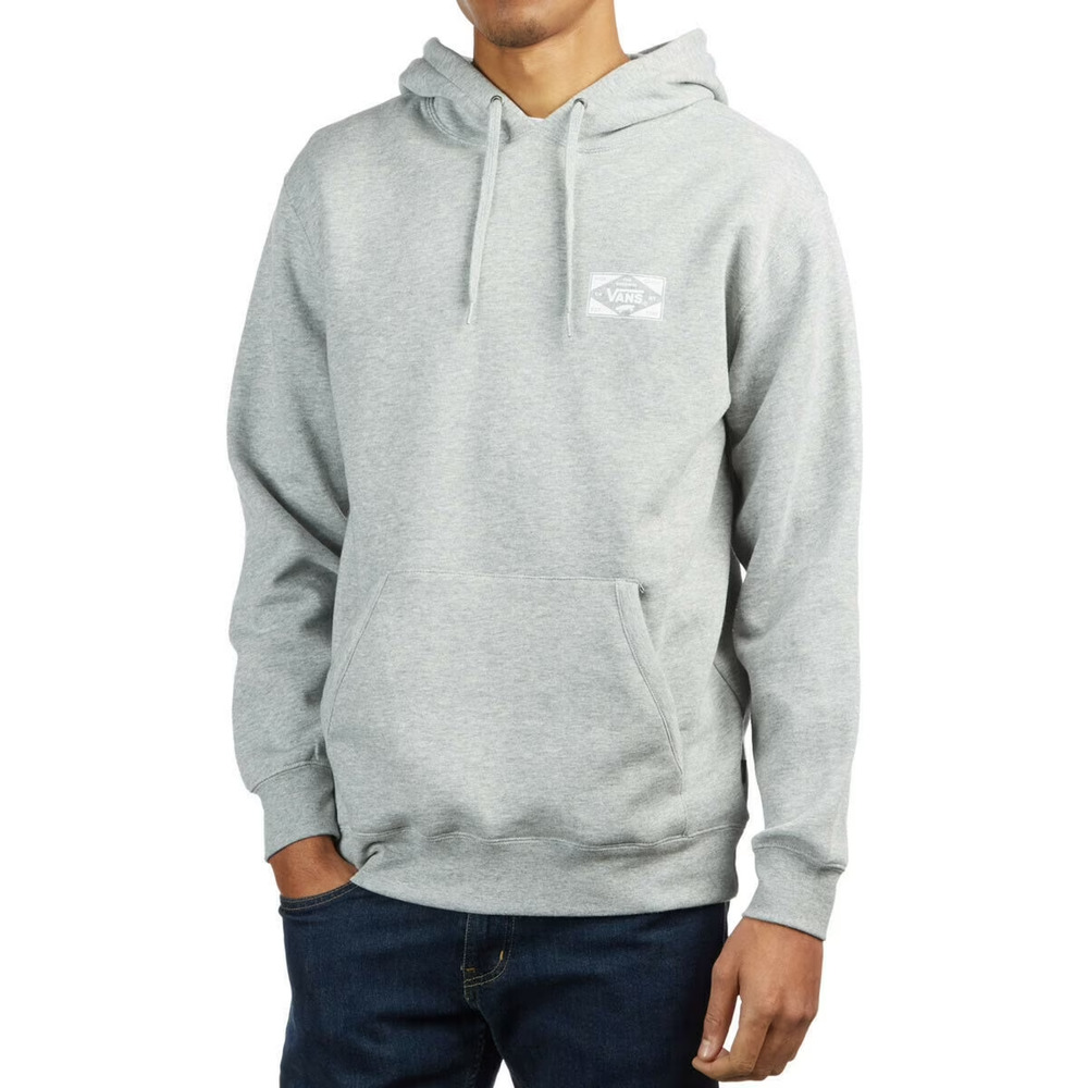 Vans Skate Gray Fleece Kangaroo Pockets Drawstring Mens Hoodie Sweatshirt Size L